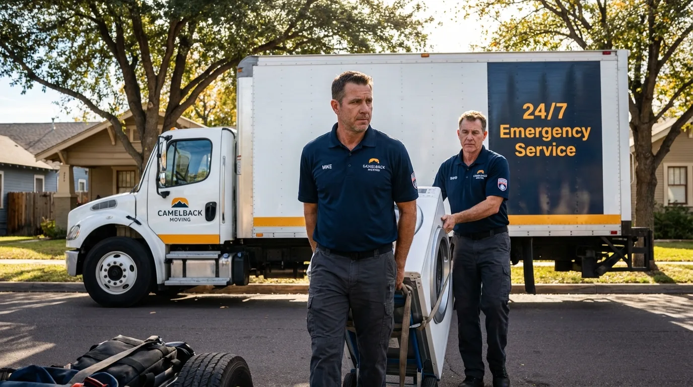 CamelBack Moving crew loading furniture in Angels Camp, CA